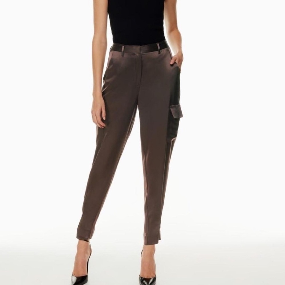 Aritzia Elegant Brown Women's Cropped Pants